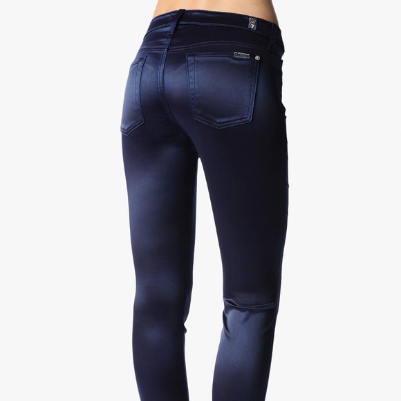 7 For All Mankind skinny satin jeans size 24 - Picture 16 of 17